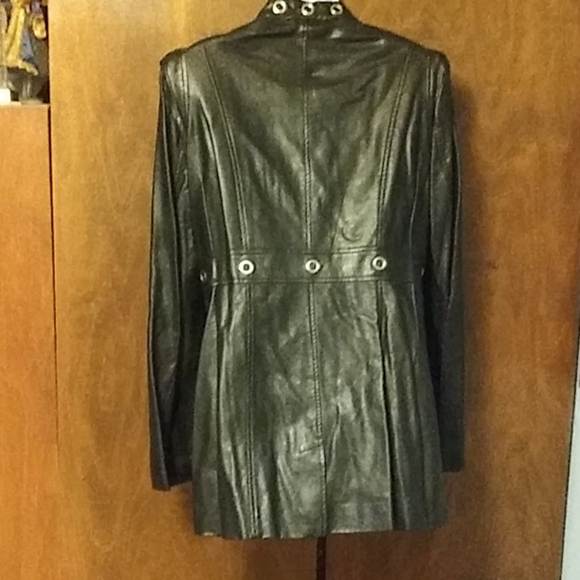 NWOT ARDEN B BLACK LEATHER GROMMET JACKET - Picture 4 of 9